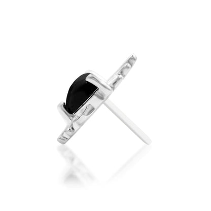     Side view of the Junipurr Lilith white gold threadless decorative end