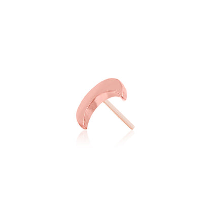 Moon jewellery gift in solid 14k rose gold, featuring a timeless gemstone-free crescent design.