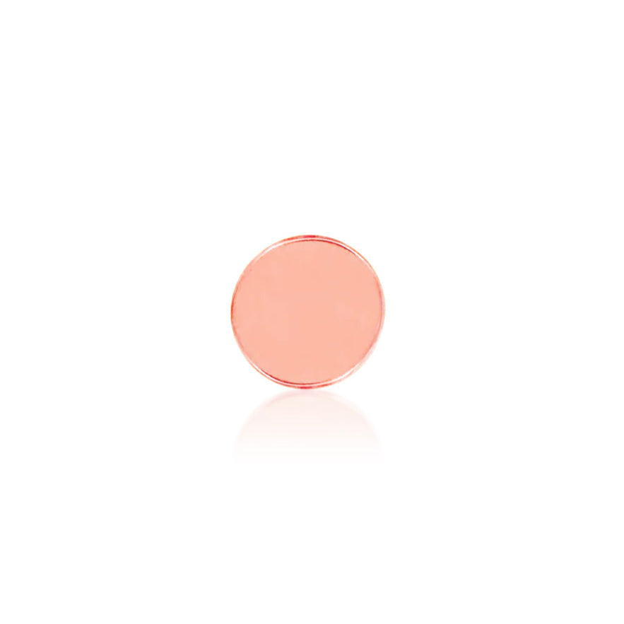     Junipurr Gold Disk rose gold tragus earring with a high-polish finish