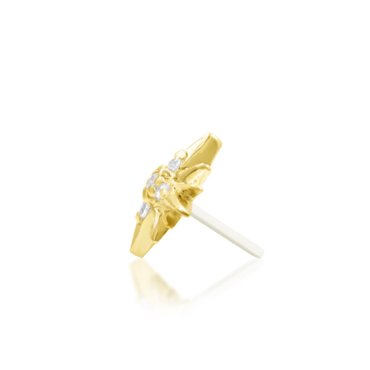 Solid gold celestial jewellery in 14k yellow gold with Junipurr Supernova’s radiant starburst design.
