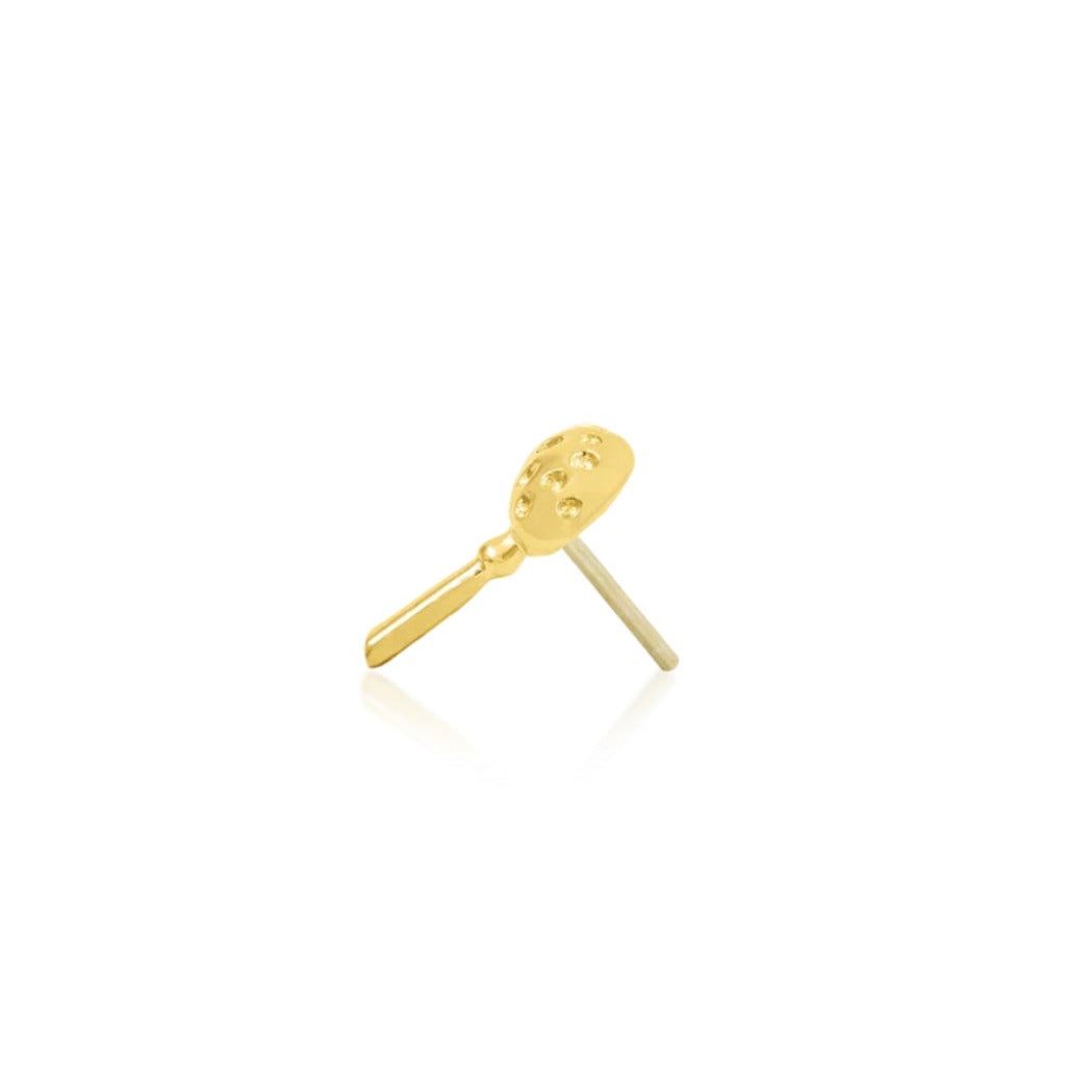 Toadstool jewellery in 14k yellow gold featuring a playful gemstone-free mushroom design.
