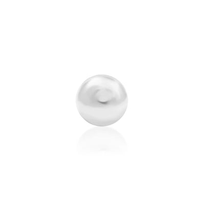 Junipurr Dome white gold cartilage stud with a smooth high-polish finish