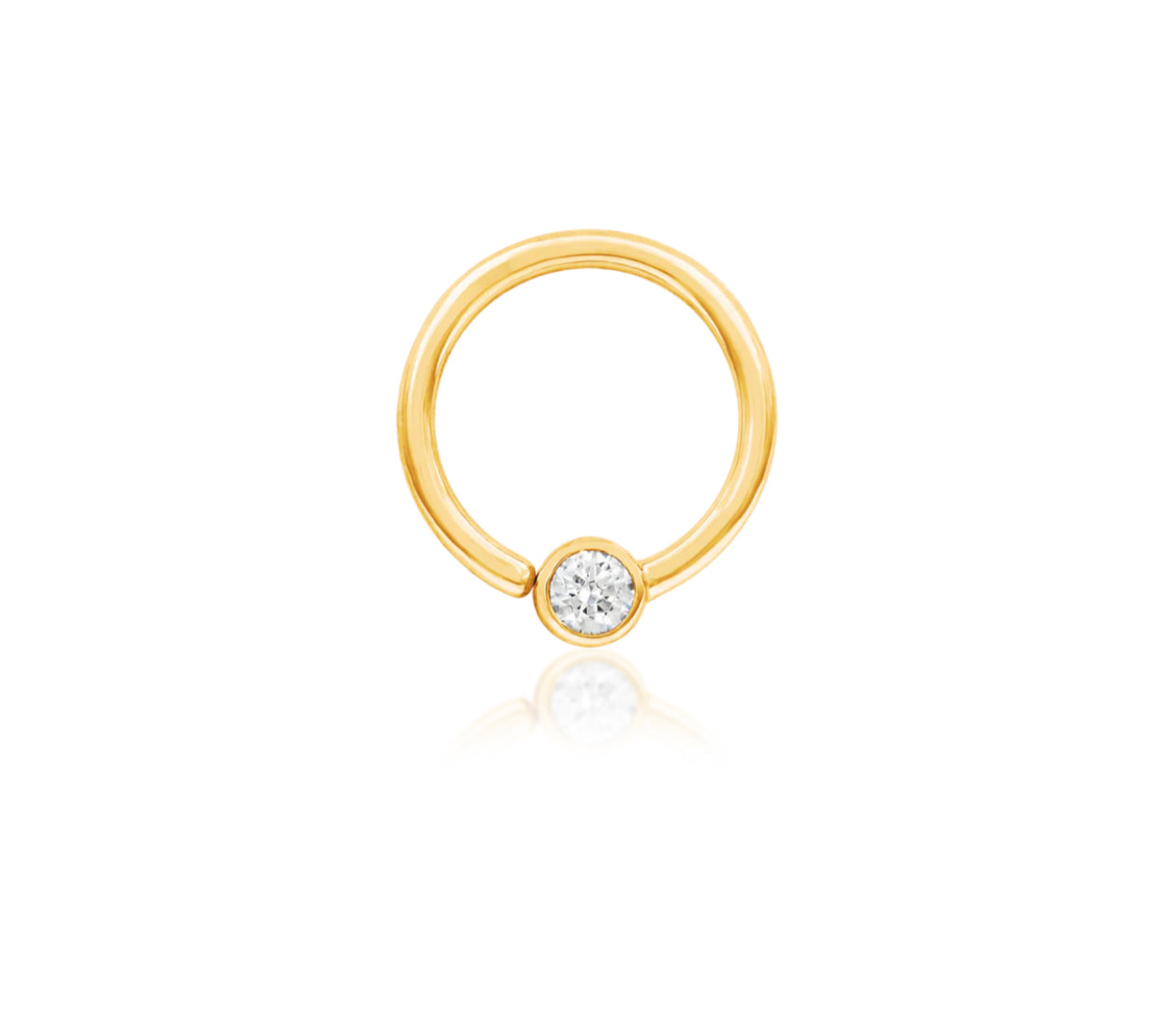 Junipurr Jewellery 14kt gold ring fixed cz