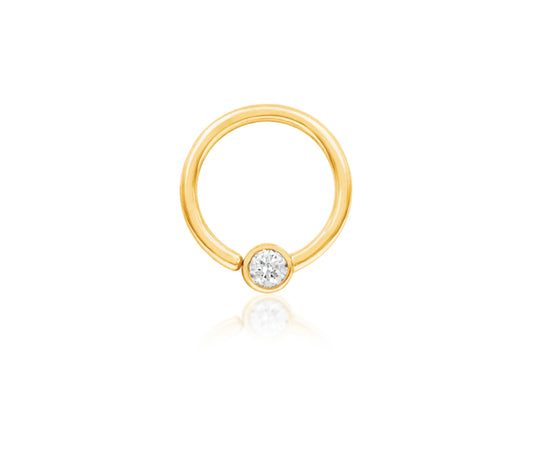 Junipurr Jewellery 14kt gold ring fixed cz