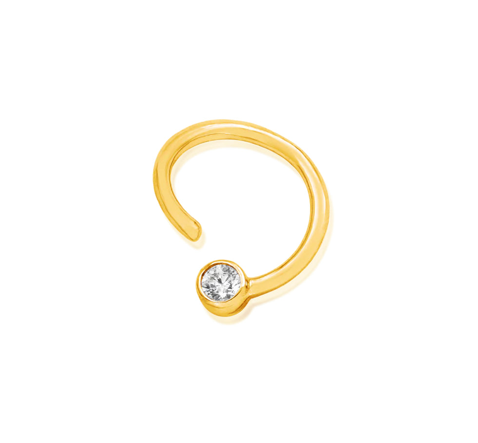 Junipurr Jewellery 14kt gold ring fixed cz