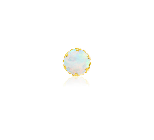 Junipurr Jewellery Crown -Set With Opal 14kt Gold Threadless End