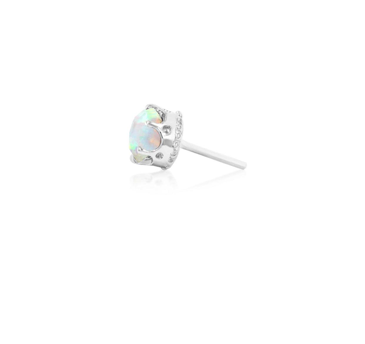 Junipurr Jewellery Crown -Set With Opal 14kt Gold Threadless End