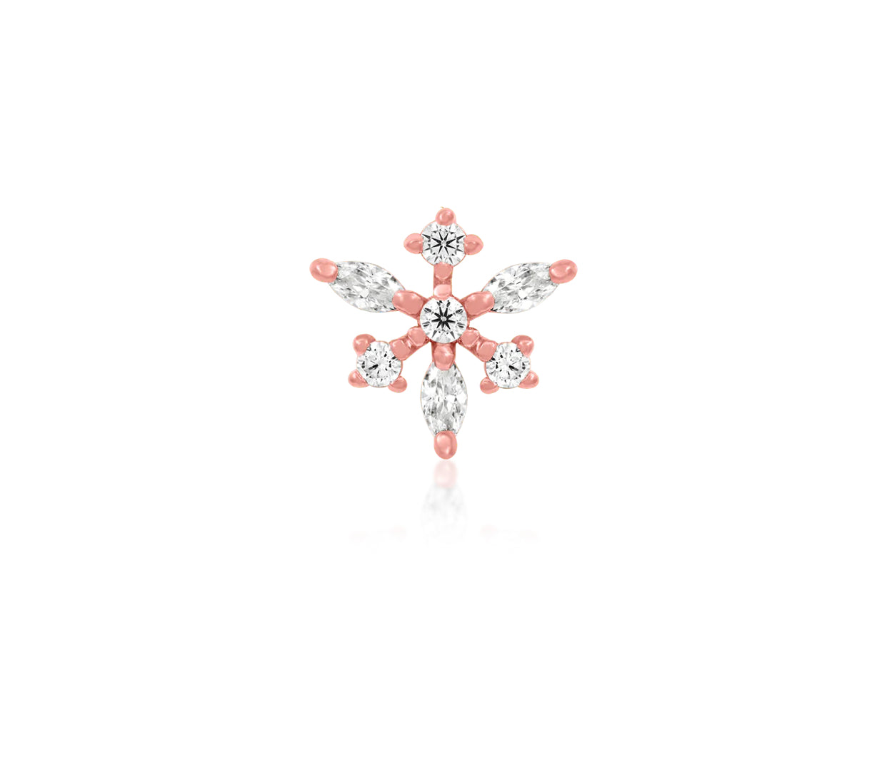 Junipurr Jewellery 14kt Gold Snowflake Anna Threadless End