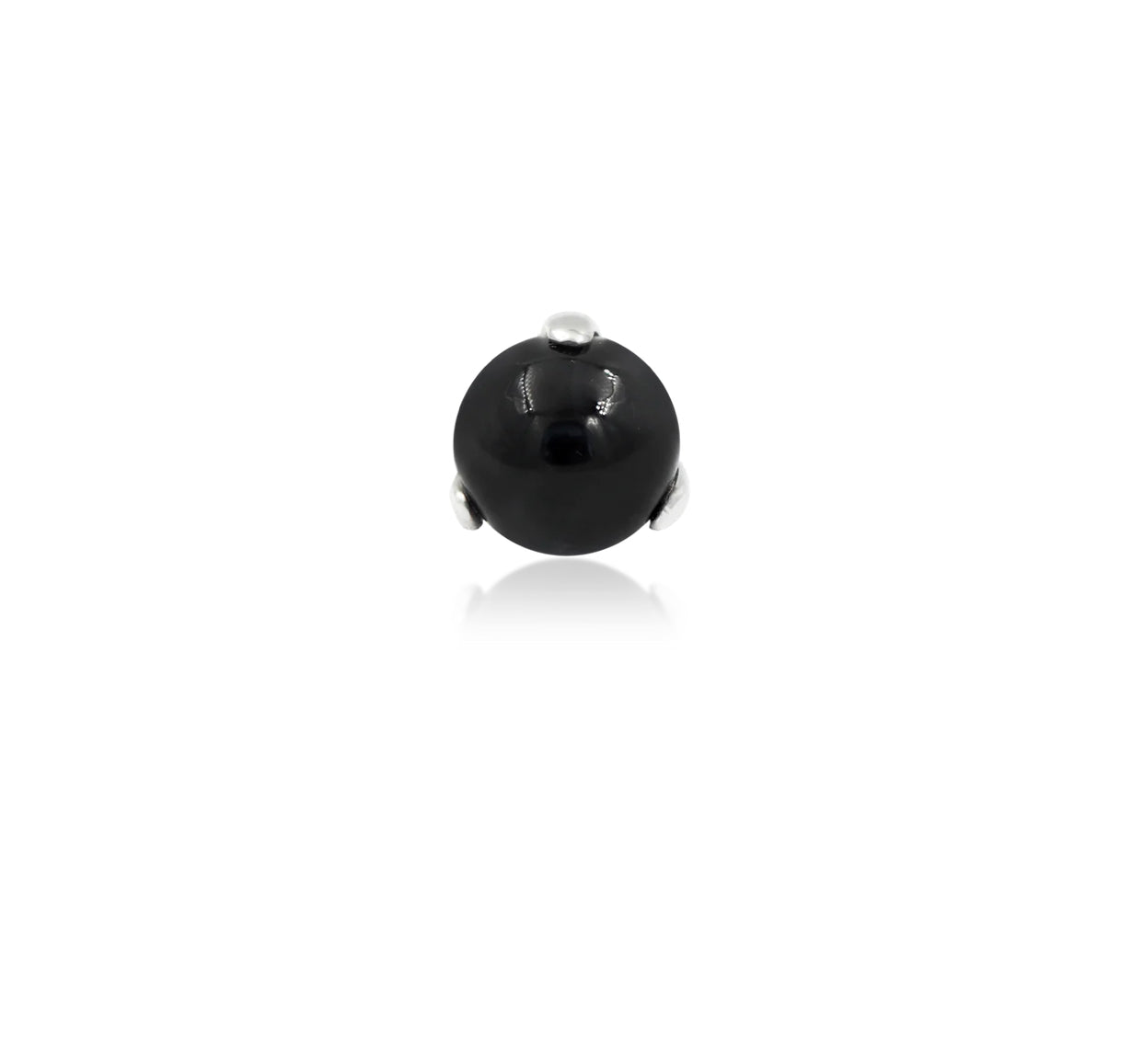 Junipurr Jewellery Prong Set Ball with black Onyx