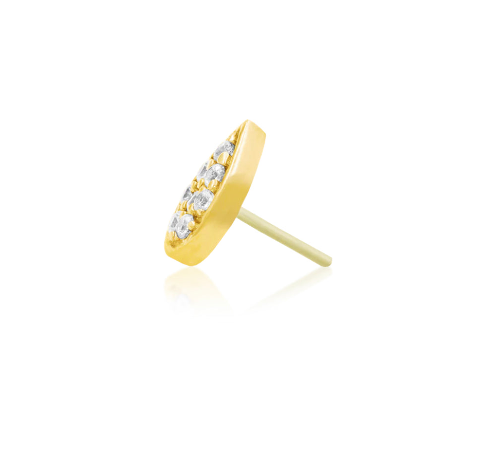 Junipurr Jewellery 14kt Gold Pear Threadless End